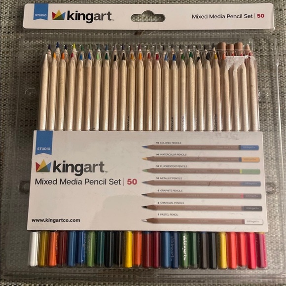 Art Supplies Bundle - King Art Colored Pencil Set, Watercolor Set & Marker Set - Picture 9 of 12